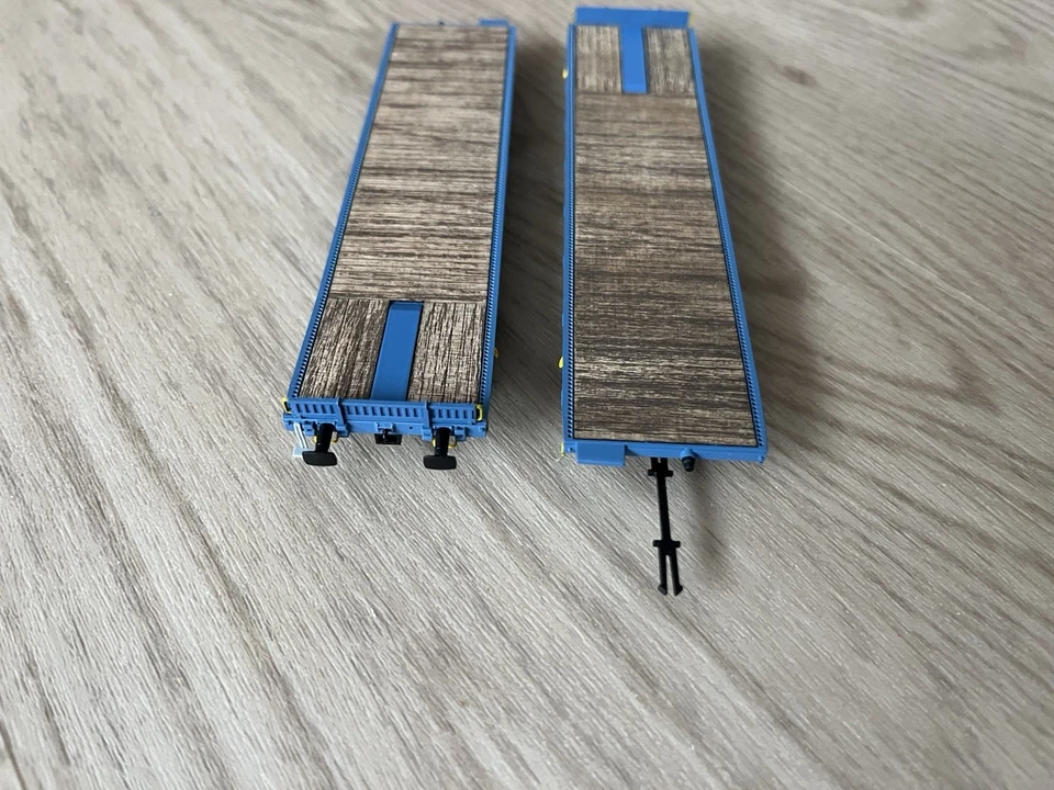 NME H0 530620 Flachwageneinheit Laads TWA 1060 Transwaggon blau TOP - Bild 4 von 4