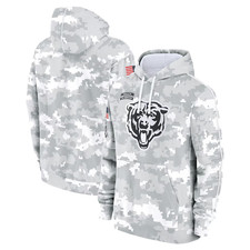 Men's Chicago Arctic Camo 2024 Salute to Service Sideline Therma Pullover Hoodie
