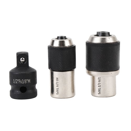 3Pcs Tap Socket Set 3/8 Drive With 6-1/4in 1/4-1/2in Adjustable Jaws Extractor✈ - Picture 7 of 24