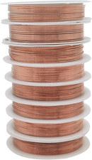 8 Packs Copper Wire Mixed Sizes Craft Jewelry Beading Wire for Beginner Practice