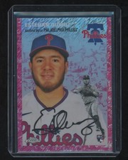 2023 Topps Chrome Platinum Esteban Quiroz Toile Cream/Fuchsia Lava 071/100