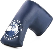 Pebble Beach USA Flag Patterned Design - Golf Blade Putter Head Cover