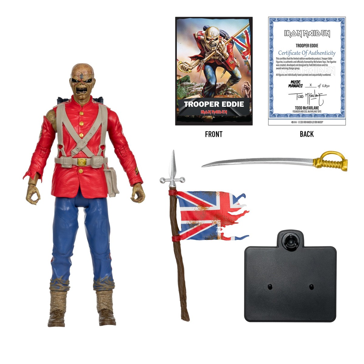 Iron Maiden The Trooper Eddie Figure (製造元：NECA) [並行輸入品] NECA Iron Maiden Trooper Eddie Retro Clothed 8