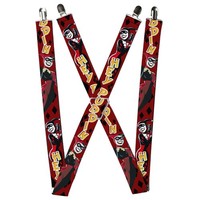 Buckle-Down Suspenders - Harley Quinn 2-Poses/Diamonds Hey Puddin Re (Us Import)