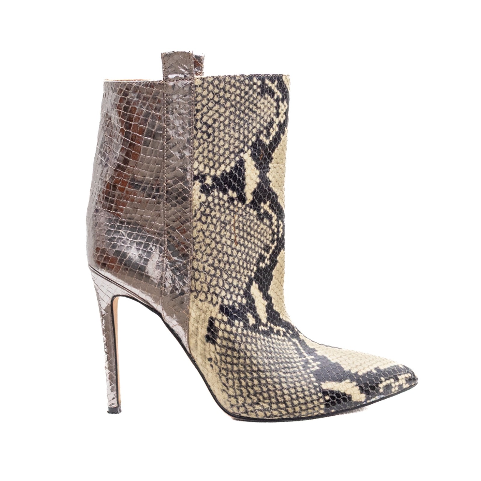 Paris Texas Python Metallic Silver Print Ankle Bo… - image 3
