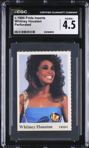 1985-86 Frida Magazine Inserts Whitney Houston RC Vertical CGC 4.5 Pop 1 Highest