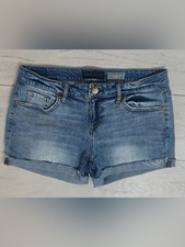 A ropostale Light Wash Denim Shorts Low Rise Cuffed Size 8