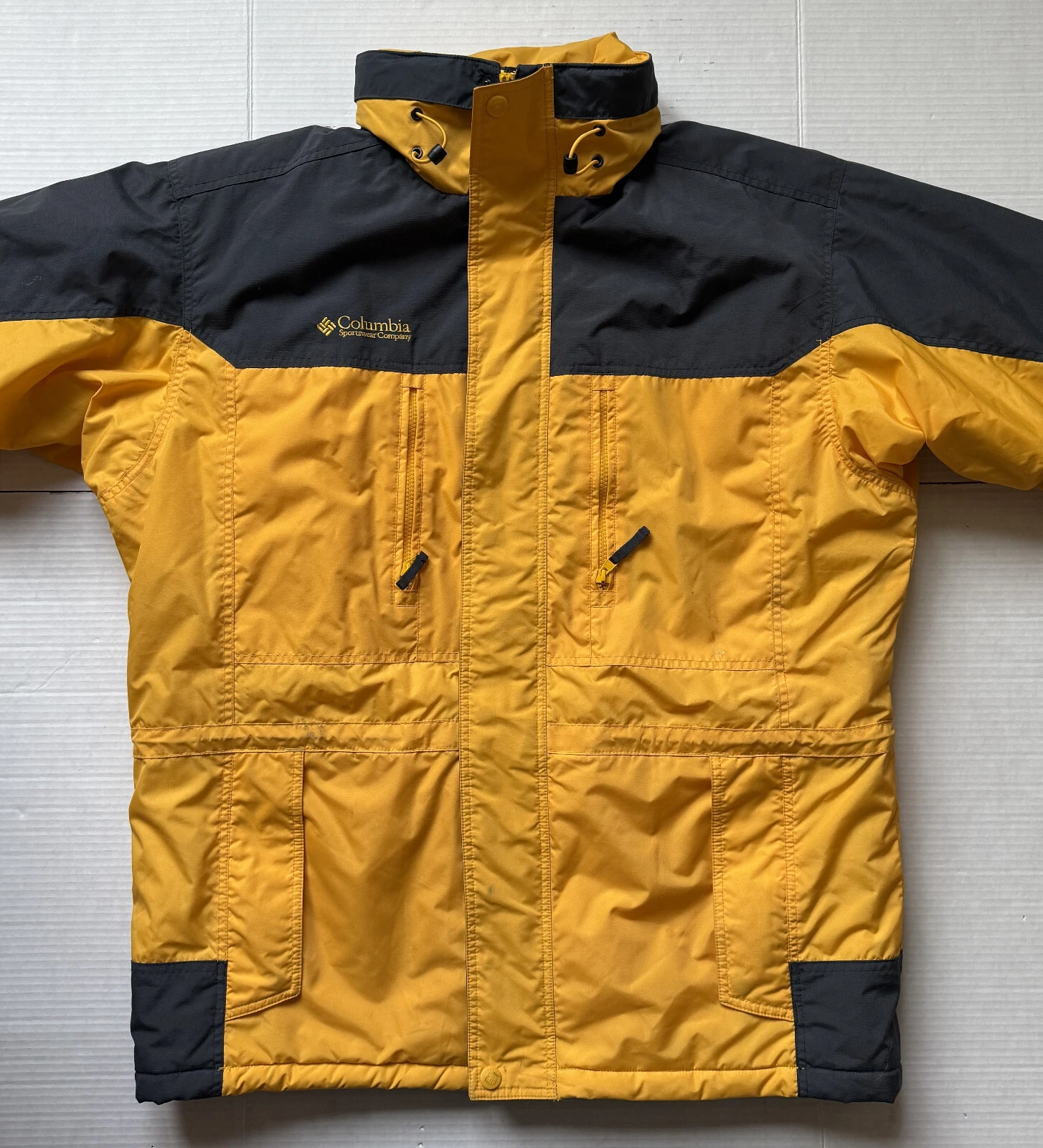 COLUMBIA SPORTSWEAR - Men's Yellow Insulated Winter Ski Coat - Size Large