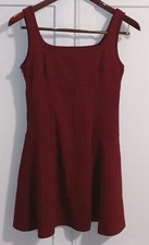 SHEIN Women's A-Line Knit Dress Size M Burgundy Tank Top Casual Comfort City EUC