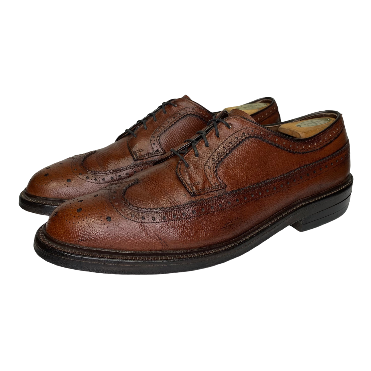VTG HANOVER Brown Brogue Wingtips Dress Shoes 8.5 Vintage Hanover Leather Wingtip Shoes Mens | Mercari main image 3