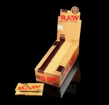 😎 🍃  25 x RAW CLASSIC SINGLE WIDE ROLLING PAPERS FULL BOX 100% AUTHENTIC 🍃😎
