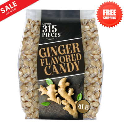 Classic Ginger Hard Candies 4 Pounds Bulk OldFashioned Ginger Hard Candy