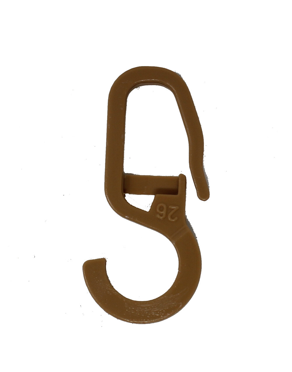 6er-Set Gardinenringe Aus Holz Eiche Hell - Mit Faltenhaken Für 28mm Stangen