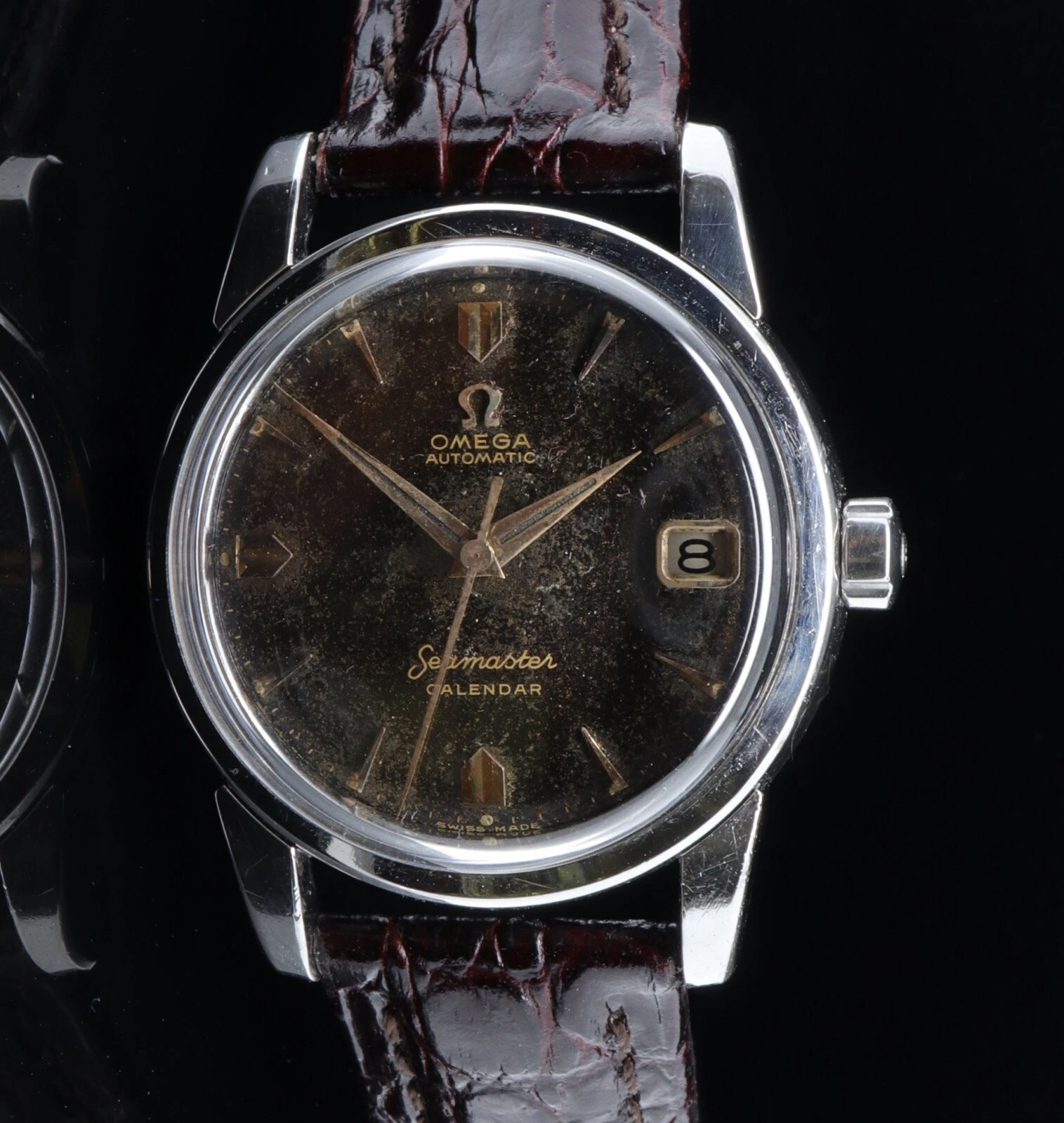 Omega — Vintage 1958 Tropical Omega Seamaster Calendar 503 19J Auto Steel Watch ref 2849