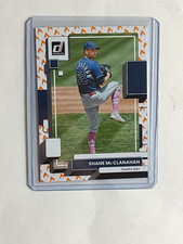 2022 Donruss Baseball Base On Fire #124 Shane McClanahan #’d /75 Tampa Bay Rays