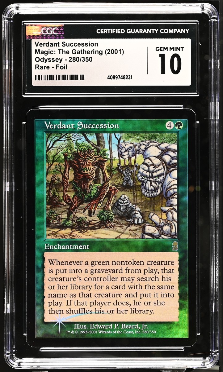 VERDANT SUCCESSION Odyssey Foil Rare CGC 10 Gem Mint MTG