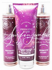 Bath  Body Works Prismatic Stars Fine Fragrance Mist Spray Body Cream 3 Piece