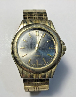 Mens Watch Quartz Japan Movement 57804KNX Gold Tone AS-IS For
