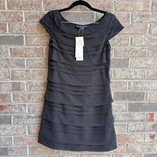 French Connection Ruffle tiered little black dress, size 0