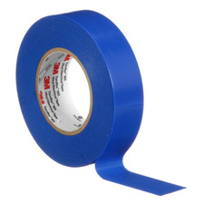 3M 3/4" x 60' VINYL ELECTRICAL TAPE - TEMFLEX TAPE 165 IN BLUE- 10 ROLLS - NEW