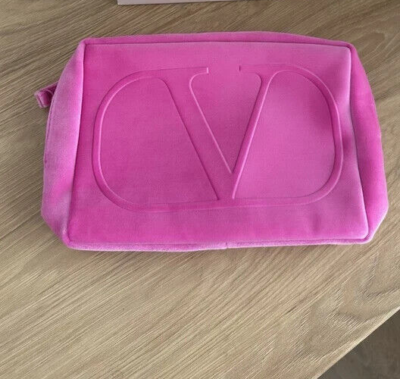 限定大幅幅値下げ　Valentino　衣装ケース　旅行　2way Valentino Beauty Pouch Soft Hot Pink travel Bag plush makeup