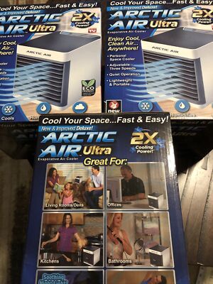 3X Ontel Arctic Air Ultra Evaporative Portable Air Conditioner Cooler LED Light