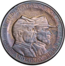 1936 Gettysburg Half Dollar Commemorative PCGS GENUINE TRUEVIEW Amazing Color 🔥