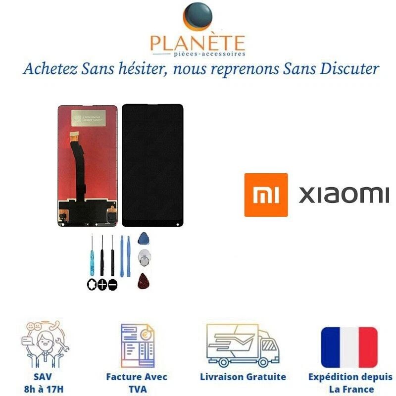 Ecran LCD et Vitre tactile Noir Sans Chāssis Pour Xiaomi Mi Mix 2 / 2S - Photo 1/1