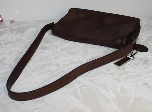 Rolfs Brown Leather Flap Front Shoulder Bag Purse - Picture 4 of 11