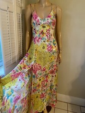 NASTY GAL GORGEOUS MAXI LOW BACK FLORAL BOHO DRESS SZ XS