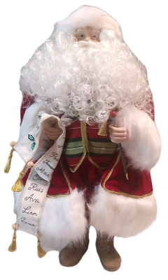Santa Clause Kringle Collection Christmas Figure 19  Checking It Twice Pier 1