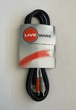Live Wire CMR-210 10ft Cable Stereo 3.5mm (M) To Two RCA (M) Brand New Livewire