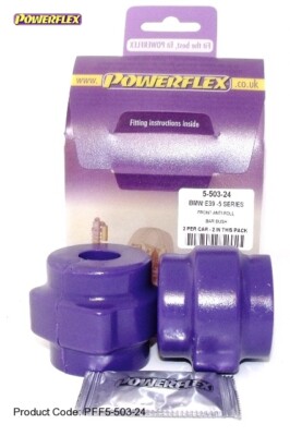 2 x Powerflex PFF5-503-24 PU Stabigummi 24mm Vorderachse BMW e39 / e38