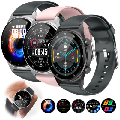 Bluetooth Smart Watch Fitness Tracker Wristwatch Life-Waterproof for iOS Android