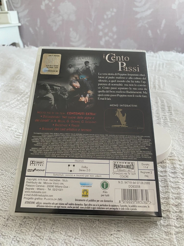 I cento passi / The Hundred Steps (2000) Giordana - Italian DVD No Eng sub - Immagine 2 di 3