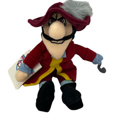 Exclusive Disney Store  Parks 8" CAPTAIN HOOK PETER PAN Mini Bean Bag Plush