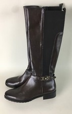 MADE WITH LOVE STIEFEL HOCH BRAUN Kastanie Echtleder NEU Brandneu mit Karton 6 39 Reiten £150