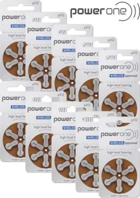 VARTA PowerOne P312 312 PR41 ZL3 Hörgerätebatterien 6 12 24 30 60 120 x Stück
