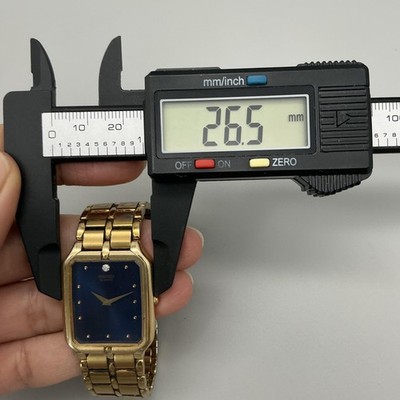 Vintage Seiko Unisex Watch 27mm Blue Dial Gold Tone 7N00-5029 New