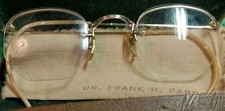 American Optical Rimway Crossley 12K Gold Fill True Antique Eyeglasses  Case