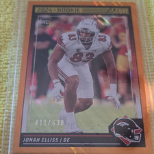 Panini 2024 Score Rookie Jonah Elliss #371 Broncos Lava /630