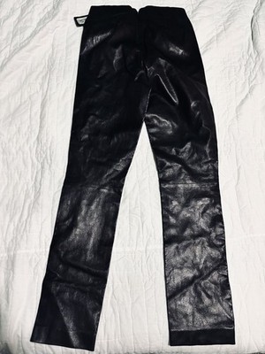 Rag & Bone Black Genuine Leather Pants Slim Fit Size Small New With Tags