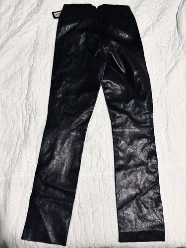 Rag & Bone Black Genuine Leather Pants Slim Fit Size Small New With Tags