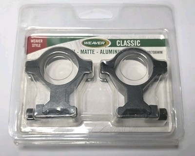 Weaver Classic 30MM High Matte Black Aluminum Rings 00706WM