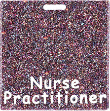 Nurse Practitioner Badge Buddy Card Iridescent Bling Acrylic Badge Reel Holder B