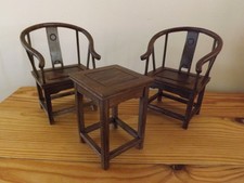 Meubles en bois pour Maison de poupée Fauteuils 1:6 style Barbie Miniature Retro