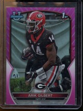 2022 Bowman University Chrome Arik Gilbert Pink Refractor Georgia Bulldogs #54