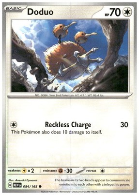 Doduo 084/165 Common 151 Pokemon Near Mint