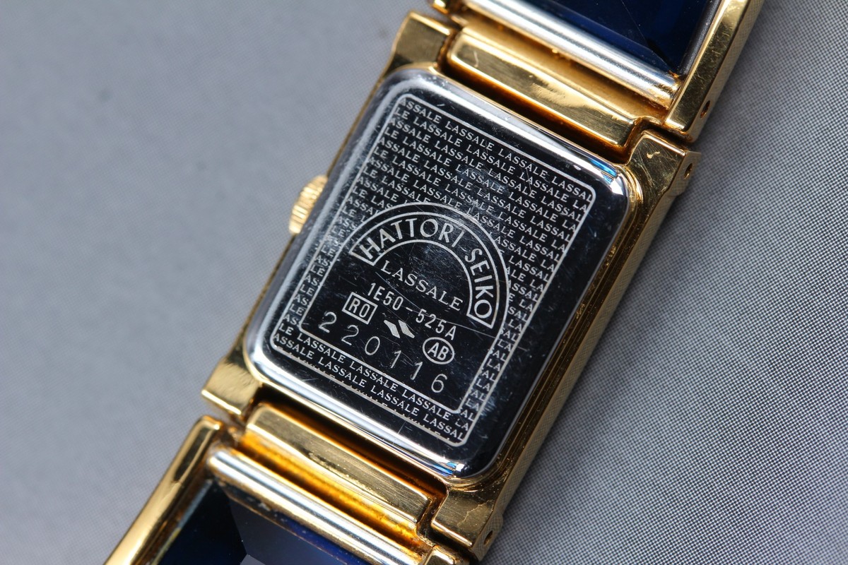 Vtg 1992 Seiko Lassale 1E50-525A Blue Two-Tone Quartz Womens