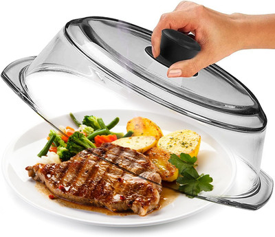 Le Raze Tall Glass Microwave Splatter Cover for Food - Cookware & Bakeware Servi